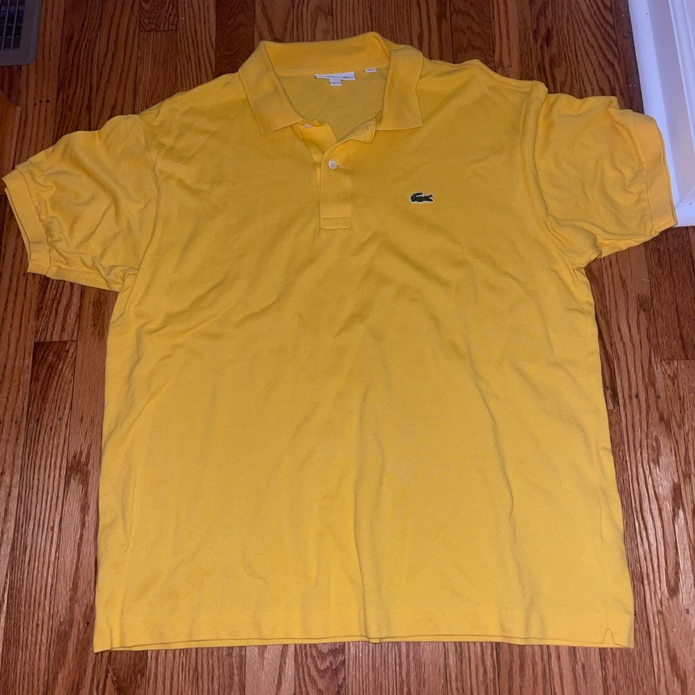 Yellow Lacoste shirt
